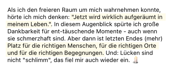 Feedback einer Klientin von Sung-Hi Leem: Jetzt wird wirklich aufgeräumt in meinem Leben